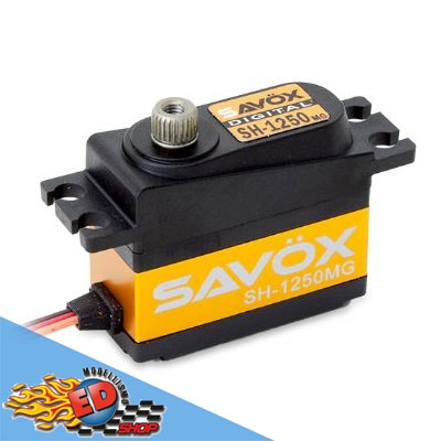 SAVOX SV-1250MG HV mini-servo digitale, cassa alluminio, ingranaggi in metallo, 2 cuscinetti, 8kg 0. - SV1250MG