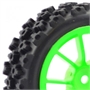 FASTRAX Gomme Strada/Rally 1/10 montate su cerchio Verde Fluorescente 10 raggi (4)2 - FAST0073G