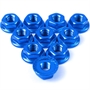 Yeah Racing dadi ruota flangiati con bloccaggio tipo "grover" in alluminio 4mm BLU (10) - LN-M4S-DB