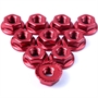 Yeah Racing dadi ruota flangiati con bloccaggio tipo "grover" in alluminio 4mm ROSSO (10) - LN-M4S-RD