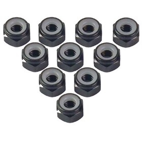 Yeah Racing Dado Frenato in alluminio 3mm (10) 5.5 NERI Yeah Racing Dado Frenato in alluminio 3mm (10) 5.5 NERI - LN-M3-BK
