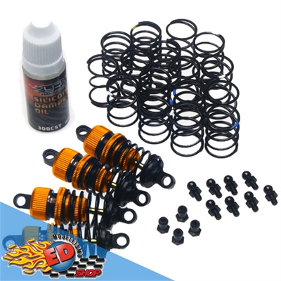 Yeah Racing set ammortizzatori 55mm per 1/10 touring Shock Gear (4) ORANGE - DSG-0055OR