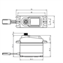 SAVOX SC-1256TG servo digital, coreless, alu case, 2BB, 20kg 0,16sec, 52gr3 - SV1256TG