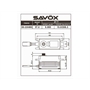 SAVOX SB2264MG Low Profile Digital Brushless Servo Aluminium Case 7,4V 15kg/0,085sec2 - SV2264MG