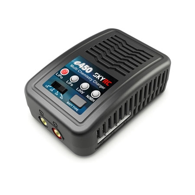 SKYRC e450 caricabatterie elettronico LiPo-LiFe-LiHv 2S-4S/NiMh 6S-8S 1A-4A 50W 110/220V - SK100122