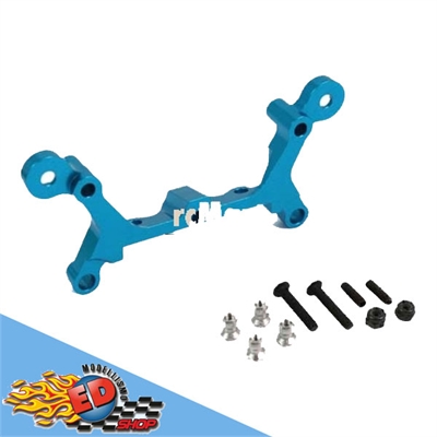 Yeah Racing Supporto Ammortizzatori Anteriore in Alluminio BLU x Tamiya TA01, TA02 - TA01-008BU