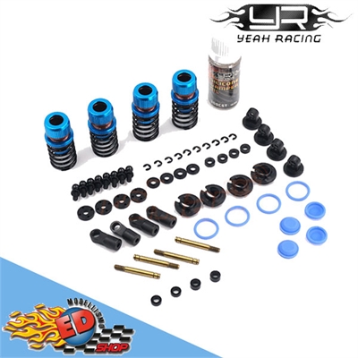 Yeah Racing set ammortizzatori 50mm per 1/10 DRIFT SPEC (4) BLU - TATT-022BU