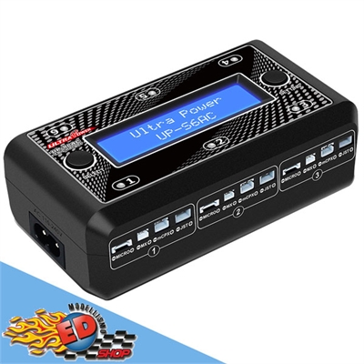 Ultra Power UP-S6AC 6 Channel AC/DC Charger 1S LiPo/LiHV - UP-S6AC