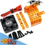 Yeah Racing dissipatore in alluminio ORANGE e ventola Tornado High Speed per motori 540/550 - YA-0653OR