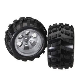 RK Ruote Posteriori per Auto Truggy 1/18 Cerchi + Gomme (2) A949-02