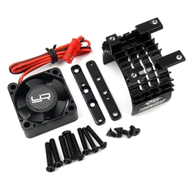 Yeah Racing dissipatore in alluminio BLACK e ventola Tornado High Speed per motori 540/550 ya-0653