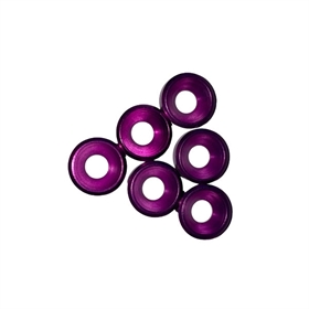 RONDELLE SVASATE CONICHE IN ALLUMINIO 4mm (6) FUCSIA 111004P