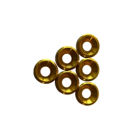 RONDELLE SVASATE CONICHE IN ALLUMINIO 4mm (6) ORO 111004GD