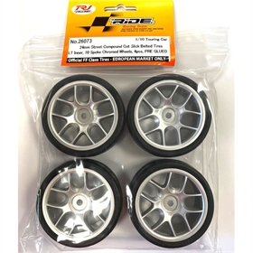 Ride Gomme FWD 24mm telate incollate su cerchio grigio ETS RI-26073
