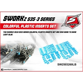 SWORKz S35 Set Inserti in Plastica Fluorescente Azzurro Set Completo SW2503260LB