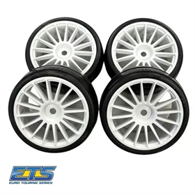 Ride Gomme FWD 24mm Street Compound Low Profile Telate incollate su cerchio 16 raggi BIANCO (4) RI-26082