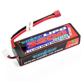VOLTZ batteria LiPo 3200mah 2S 7.4V 40C Hardcase T-Plug vz0304