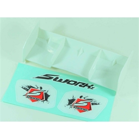 SWORKz 1/8 Off Road Pro Race Wing (WH)(W/o Holes) BIANCO SW228022AWH