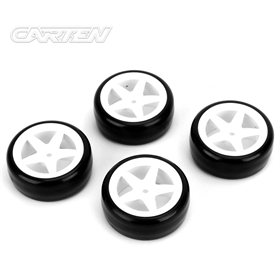 CARTEN Gomme da Drift 26mm con cerchio 5 raggi Bianco NHA437