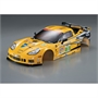 KillerBody Carrozzeria Corvette GT2 Gialla con decals e accessori 190mm - KB48012