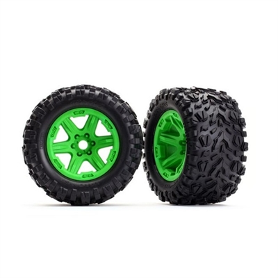 TRAXXAS-Gomme-TALON-3.8"-su-cerchio-verde-hex-17mm-(2)