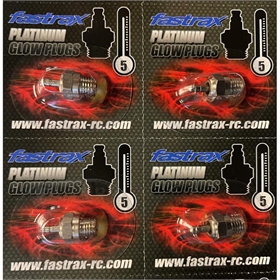 FASTRAX Platinum Glow Plugs N.5 Medium Candela per motori Glow fast760-5.1