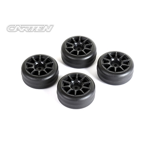 CARTEN M-Drift Tyres + wheels 10 spoke black +1mm (4) NBA329