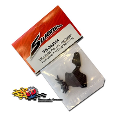 S-Workz S35-3 Inserti in Carbonio 1mm x braccetti anteriori inferiori S35-3 (2) - SW340004