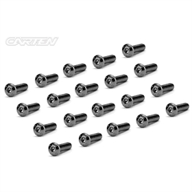 CARTEN Set di viti 12.9- BH M3x12 (rivestimento in nichel nero) (20) Testa arrotondata BBH0312