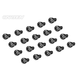 CARTEN Set di viti 12.9- CH M3x6 (rivestimento in nichel nero) (20) Testa cilindrica BCH0306