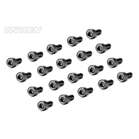CARTEN Set di viti 12.9- CH M3x8 (rivestimento in nichel nero) (20) Testa cilindrica BCH0308