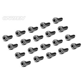 CARTEN Set di viti 12.9- CH M3x10 (rivestimento in nichel nero) (20) Testa cilindrica BCH0310