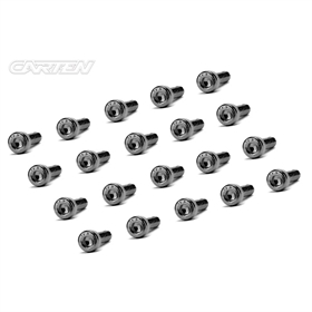 CARTEN Set di viti 12.9- CH M3x12 (rivestimento in nichel nero) (20) Testa cilindrica BCH0312