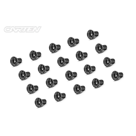 CARTEN Set di viti 12.9- FH M3x6 (rivestimento in nichel nero) (20) Testa piatta svasata BFH0306