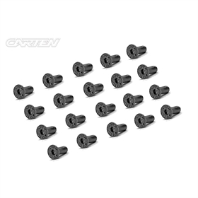 CARTEN Set di viti 12.9- FH M3x8 (rivestimento in nichel nero) (20) Testa piatta svasata BFH0308