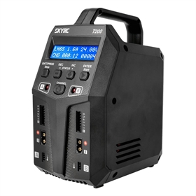 SKYRC T200 AC/DC 12A Caricabatterie 2x100W 12A MAX AC/DC 1-6S sk100155-skyrc-t200-acdc-12a-caricabatterie-2x100w-12a-max-acdc-1-6s