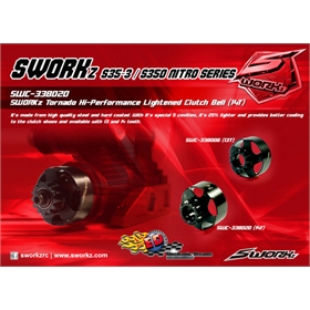 SWORKz Tornado campana frizione alleggerita ventilata 14T in acciaio S-Workz Tornado campana frizione alleggerita ventilata 14T in acciaio - SWC338020