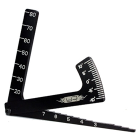 Yeah Racing misuratore camber / altezza telaio / altezza gomme NERO Yeah Racing misuratore camber / altezza telaio / altezza gomme NERO - YT-0056BK