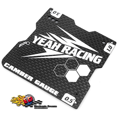 Yeah Racing misuratore camber 0.5 / 1 / 3.0 in Carbonio x 1/10 Touring - YT-0177
