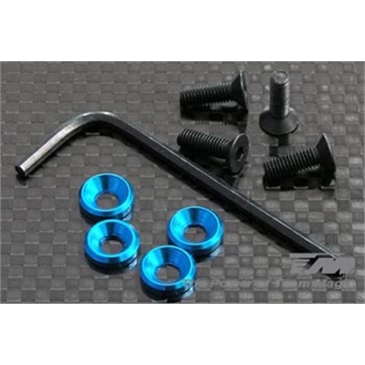 KIT VITI E RONDELLE CONICHE PER FISSAGGIO MOTORE- 4mm BLU - 102622-4B