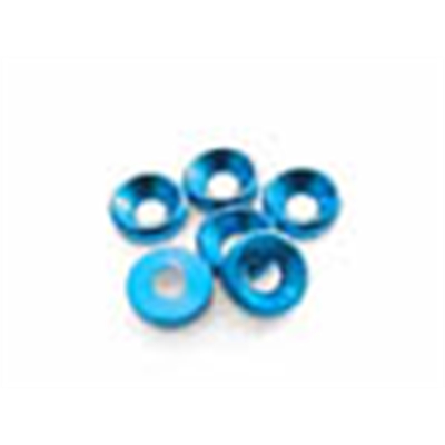 RONDELLE SVASATE CONICHE IN ALLUMINIO 3mm (6) BLU - 111003B