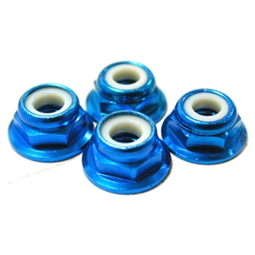 DADO FRENATO FLANGIATO IN ALLUMINIO 4mm (4) BLU BASSO DADO FRENATO FLANGIATO IN ALLUMINIO 4mm (4) BLU BASSO - 111046B