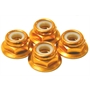 DADO FRENATO FLANGIATO IN ALLUMINIO 4mm (4) ORO BASSO - 111046GD