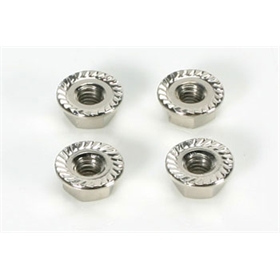 DADI RUOTA 4MM SPECIALI FLANGIATI IN ACCIAIO (4) DADI RUOTA 4MM SPECIALI FLANGIATI IN ACCIAIO (4) - 111160