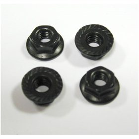 DADI RUOTA 4MM SPECIALI FLANGIATI IN ACCIAIO NERI (4) DADI RUOTA 4MM SPECIALI FLANGIATI IN ACCIAIO NERI (4) - 111160BK