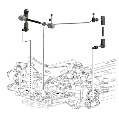 KF E4 Set Barra antirollio su cuscinetti - K2102