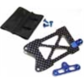 PIASTRA IN CARBONIO PORTA BATTERIE CON SUPPORTO IN ALUMINIO MTX3 PIASTRA IN CARBONIO PORTA BATTERIE CON SUPPORTO IN ALUMINIO MTX3 - K1318