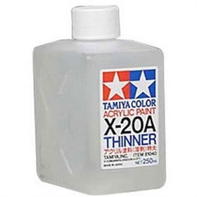 TAMIYA X-20A THINNER diluente per colori Acrilici 250ml TAMIYA X-20A diluente per colori Acrilici 250ml - TA81040