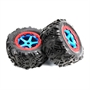 E6 gomme e cerchi 7.1" Trooper II (2) BLU/ROSSO - 505205