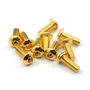 Yeah Racing viti in Acciaio grado 12.9 placcate oro 24k testa svasata 3x6mm (10) - SHF-306GD